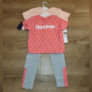 Reebok Girls Active Leggings 3 Piece Set Size 10 New